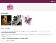 Tablet Screenshot of hope4dv.org